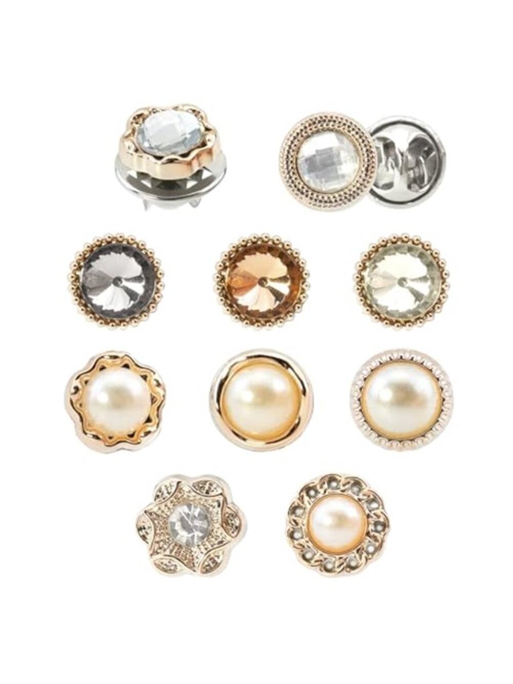 Quacc 10 PCS Lapel Pins for Women, Modesty Pins Safety Brooch Buttons